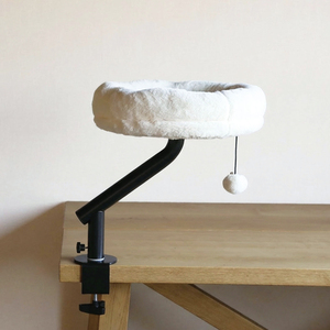 Cama Elevada Ajustable para Gatos, Cueva Redonda con Cojín de Piel Sintética, Desmontable y Lavable, Cama Interior para Mascotas - Product Image 2