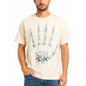 เสื้อยืดสตรีทแวร์สะท้อนแสงสำหรับผู้ชาย ผ้าฝ้ายคุณภาพสูง พิมพ์ลายกราฟิก เหมาะสำหรับแฟชั่นสมัยใหม่และความสบายในชีวิตประจำวัน - Product Image 3
