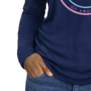 Camiseta de Manga Larga con Diseño de Letras Familiares en Azul para Mujer, Ropa Casual para el Día a Día, Estilo Urbano, Cómoda - Product Image 5