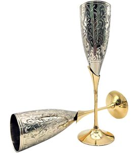 Copa Kiddush Grabada en Plata y Oro, Juego de Copas de Vino Judaicas de Lujo para Shabat, Páscoa, Regalo de Boda, Decoración para el Hogar - Product Image 1