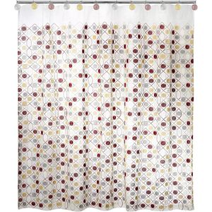 12pc Unique Design Beige Sheer Shower <b>Curtain</b> Set with Fun <b>Hooks</b> Unique D Pattern <b>Curtain</b> for a Stylish Bathroom - Product Image 2