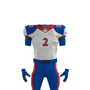 ชุดยูนิฟอร์มอเมริกันฟุตบอลคุณภาพสูง สไตล์ใหม่ ผลิตจากผ้าสแปนเด็กซ์/คอตตอน/ใยไผ่ ระบายอากาศได้ดี แขนสามส่วน ทีมชิคาโก - Product Image 4