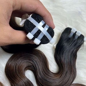 Extensiones de Cabello de Venta Directa de Fábrica, de 8 a 40 Pulgadas, Cabello Virgen Negro, Ondulado, Trama Cosida a Máquina, Doble Trama, de Qhair - Product Image 4