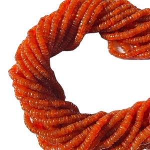 Collar de cornalina Natural 100% de calidad de grado, cuentas lisas con estilo de abalorio redondo, tamaño de cuenta MM para la fabricación de joyas - Product Image 1
