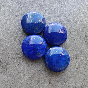Lapis-lazuli naturel, cabochon briolette de forme ronde, pierre précieuse calibrée, pour la fabrication de bijoux, vente en gros, toutes tailles disponibles - Product Image 2