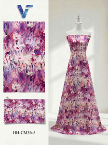 Tissu satiné floral Viet Thang 58/60 pouces, léger, respirant, 60 GSM, polyester tissé, largeur personnalisable, vêtements pour femmes - Product Image 5