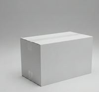 Boîte pliante en carton ondulé blanc 12,125x9,25x4 pouces, légère, recyclable, pour l'expédition, l'emballage, les cadeaux, le stockage et la livraison