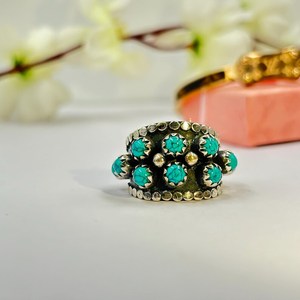 Handmade <b>Silver</b> Kingsman Turquoise <b>Ring</b> Western Boho Gemstone Band Jewelry <b>for</b> Women and <b>Men</b> Gift - Product Image 6