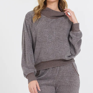 Women <b>Mock</b> <b>Neck</b> Turtleneck Pullover Casual Loose Fit <b>Top</b> - Product Image 2