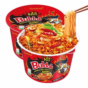 Proveedor mayorista de ramen Samyang Buldak sabor pollo picante 2xSpicy en tazón grande de 105g, disponible a precio mayorista. - Product Image 1