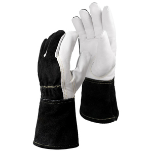 <b>Long</b> Cuff Cowhide <b>Leather</b> Welding Rigger <b>Gloves</b> Heavy Duty Heat Resistant Split <b>Leather</b> Arm Gauntlet Industrial Work <b>Gloves</b> - Product Image 1