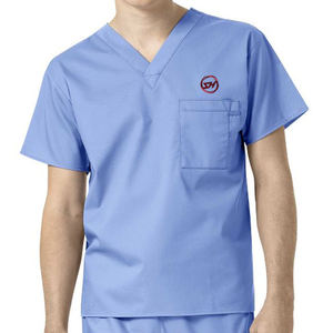 Conjunto de 2 Piezas de Uniformes Médicos Unisex de Algodón y Poliéster, Tejido Elástico Reutilizable para Enfermería, Hospital y Esteticistas - Product Image 1