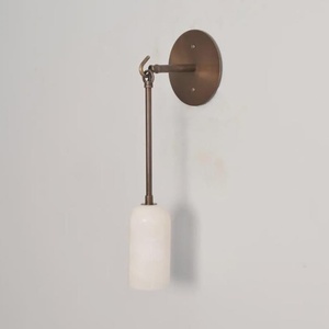 Minimalist Wall Sconce Round Glass Shade Indoor Lighting Fixture for Bedroom Home Decor Lightweight Design - Product Image 3
