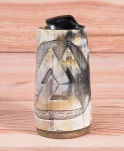 Taza de cuerno de ciervo tallada a mano, ecológica, pulida, segura para beber - Product Image 1