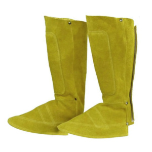 Protège-chaussures de soudure robustes en cuir de vachette pleine fleur de qualité supérieure, ignifuges et résistants à la chaleur pour la sécurité industrielle - Product Image 6