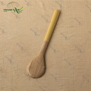 Cucharas de bambú tradicionales elegantes Utensilios de cocina clásicos de 10ml de capacidad para servir platos tradicionales para obsequios - Product Image 4