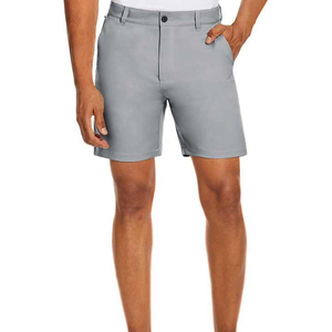 Pantalones Cortos Bermuda Grises para Hombre, de Secado Rápido, con Botones, Estilo Casual, con Bolsillos, Cintura Media, Color Sólido, Tejido de Poliéster - Product Image 3