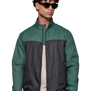 Men's <b>Quilted</b> Puffer <b>Jacket</b> Outdoor Winter Windbreaker Zipper Closure Lightweight Color Block Outerwear Puffer <b>Jacket</b> - Product Image 1