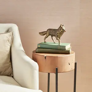 Fox Forest Loop Cozy Corner Display Dragon Flame Nest Lunar Holiday Tablepiece, sculpture moderne en porcelaine, Zahid Exports - Product Image 1