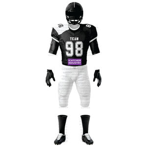 Custom Heat-Transfer Printed American Football Jersey with Tackle Twill Embroidery Short Sleeve <b>Padded</b> Pants - Product Image 1
