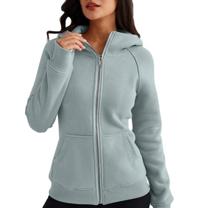 Hoodies Zipper Activewear <b>Turtleneck</b> Windproof Custom Zipper up Quick Dry <b>Women</b> Breathable Regular <b>Top</b> Hoodie Casual streetwear - Product Image 1