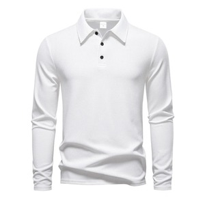Jersey de Punto de Manga Corta y Cuello Alto para Hombre, Corte Regular, Color Gris Sólido, Estilo Casual, Largo Regular, 100% Algodón - Product Image 1