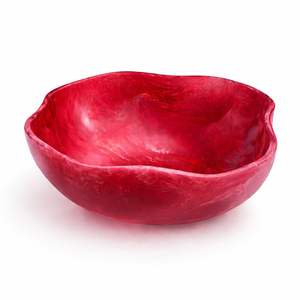 Bol décoratif en résine rouge de luxe, bol design unique pour la décoration de la maison, bol décoratif multifonctionnel moderne pour le salon - Product Image 6