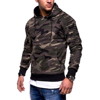 Sweat-shirt à capuche unisexe en molleton 100 % coton, imprimé personnalisé, teint uni, brodé, camouflage hiver, qualité supérieure, anti-boulochage