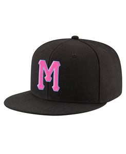 2026 Sale Black 6-Panel Baseball Cap Unisex Fitted Solid Color Twill Casual Style Embroidery Team Name Front Panel Street Style - Product Image 3