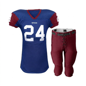 Uniforme de Fútbol Americano de Manga Corta de Alta Calidad en Material de Poliéster y Algodón, Talla Grande, Transpirable - Product Image 1