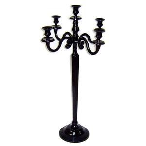 High Quality Metal 5-Arms <b>Candelabra</b> <b>Black</b> Candle Holder for Home Decoration Durable Design For Sale - Product Image 1