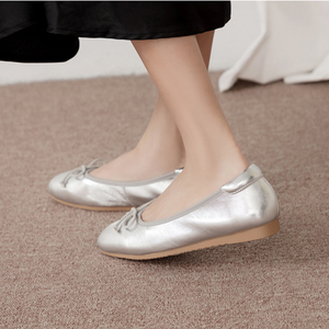 Ann'S Women Synthetic Upper Loafers Ballet Flats Bow Detail 1.5cm <b>Heel</b> Padded <b>Heel</b> Lining All Seasons - Product Image 5