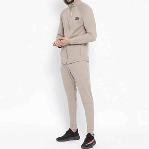 Survêtement décontracté pour homme de haute qualité personnalisé, 2 pièces, fermeture éclair intégrale, jogging, 100% coton, séchage rapide, à capuche - Product Image 2