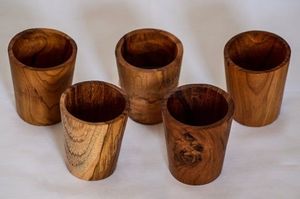 Eco Friendly Wooden Mug Handmade Solid Wood Coffee Cup Natural Finish Rustic Style <b>Drinkware</b> for Daily Kitchen Use - Product Image 2