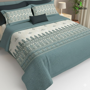 Ensemble de draps de lit en coton pur de luxe, taille king, avec housses d'oreiller |   Conception sans joints |   Qualité hôtelière supérieure pour les commandes en gros - Product Image 1