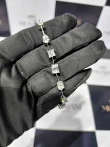 สร้อยข้อมือเทนนิสเงินแท้ 925 ประดับมอสซาไนต์แบบผสมผสาน VVS มอสซาไนต์หรูหรา ผ่านการทดสอบด้วยเครื่องตรวจสอบเพชร - Product Image 2