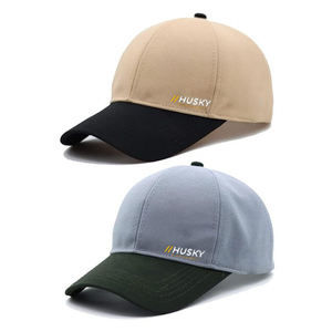 Casquette de baseball unisexe en coton Husky, 6 panneaux, logo brodé réglable sur le devant, chapeau décontracté pour adultes - Product Image 1