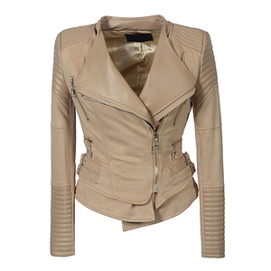 Women's Genuine <b>Leather</b> Winter <b>Jacket</b> High Quality Plain Dyed Cotton Filled Waterproof Breathable New Arrival. - Product Image 1
