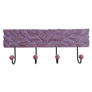 Smart Art Wood Carving Leaf Carve Decorative <b>Wall</b> <b>Key</b> <b>Hook</b> Modern Decor Clothing Hanging <b>Wall</b> Mounted <b>Key</b> Hanger Engineered Wood - Product Image 1