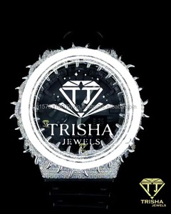 Reloj de Diamantes para Hombre de Diseño Único, Reloj de Cuarzo de Acero Inoxidable Resistente al Agua, Reloj de Lujo para Uso Diario Disponible para la Venta - Product Image 3