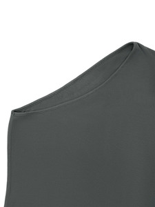 Sexy One Shoulder Rib Knit Crop T Shirt Fashion Asymmetrical Neck Crop Top Women Y2K Ribbed One Shoulder Slim Fit Tee Summer - Product Image 5