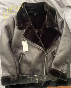 Chaqueta de Motociclista Personalizada de Cuero de Oveja Genuino para Mujer, Forro Grueso de Seda, Secado Rápido, Abrigo de Invierno - Product Image 6