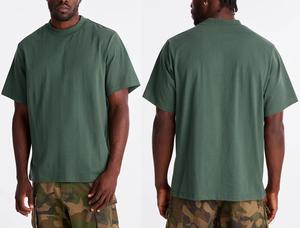 T-shirts en coton personnalisés de haute qualité pour hommes, style décontracté, manches courtes, col rond, teinture unie, vierges, surdimensionnés, impression de logo, en promotion - Product Image 4