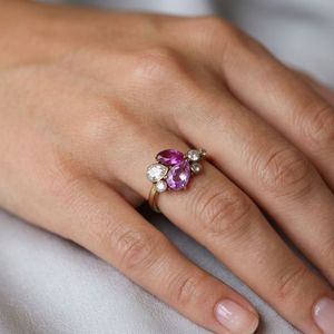 Anillo Unisex de Oro de 14K con Turmalina Rosa en Forma de Corazón, Corte Brillante, Clásico y Lujoso, para Compromiso, Boda, Aniversario o Fiesta - Product Image 4