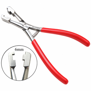 Pinzas para Extensiones de Cabello de 4mm, Herramienta de Acero Inoxidable para Aplicar Cápsulas de Queratina con Mangos Amarillos para Uso Profesional en Salón - Product Image 3