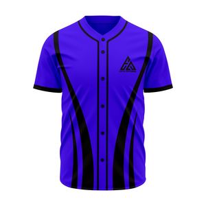 Custom Men's Breathable 100% Polyester <b>Baseball</b> Jersey OEM Personalized Uniform Name Number Digital Printed V-neck Half Sleeve - Product Image 6