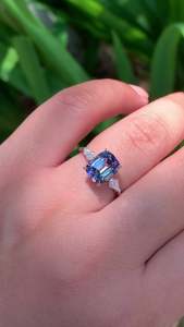 Cushion Cut Sapphire Ring Prong Setting Women's Engagement Classic Gemstone Ring IGI Certified - Product Image 1
