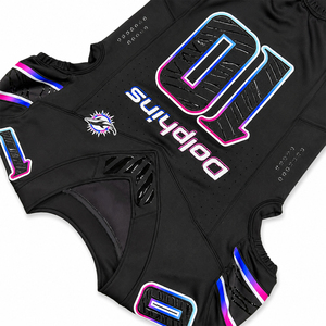Maillot de football américain léger à faible MOQ, entièrement sublimé, en tissu mesh, pour hommes et jeunes, uniforme d'équipe de sport d'hiver, nom du joueur - Product Image 5