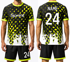เสื้อฟุตบอลผู้ใหญ่ ทีมแห้งเร็ว พิมพ์ลายสโมสร DHL ผู้ชาย แบบรีดร้อน โพลีเอสเตอร์ 100% โลโก้สั่งทำ ออสเตรเลีย ผ้าตาข่าย บริการ OEM - Product Image 1