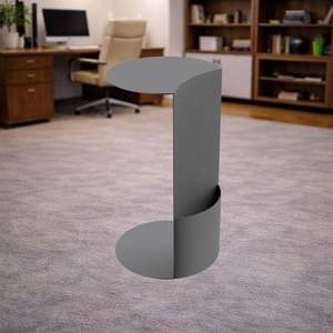 Mesa de Centro Moderna con Acentos Metálicos Escultóricos, Base Curva, Estilo Minimalista para Sala de Estar, Sofá, Dormitorio, Decoración Contemporánea X Metal Drake - Product Image 6